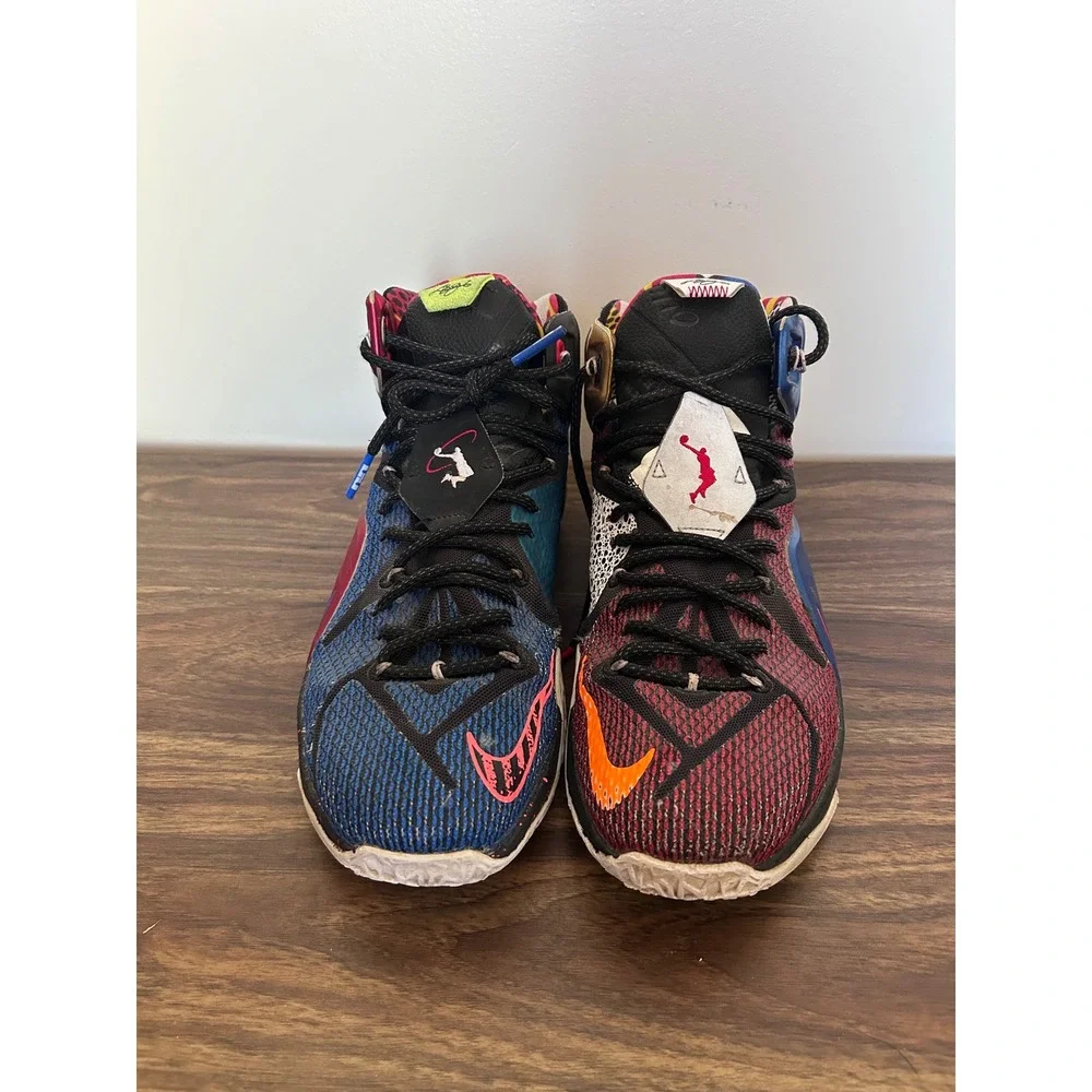 Nike LeBron‎ 12 What The Mens Basketball Shoes Multi Color 812511-409 Size 10.5